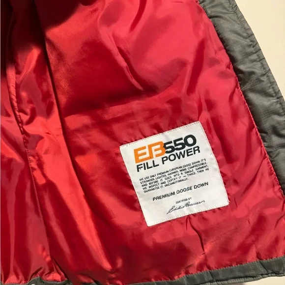 Eddie Bauer Women’s Sz large Yukon Model 550 Fill Down Puffer Brown Vest Jacket - Picture 9 of 12